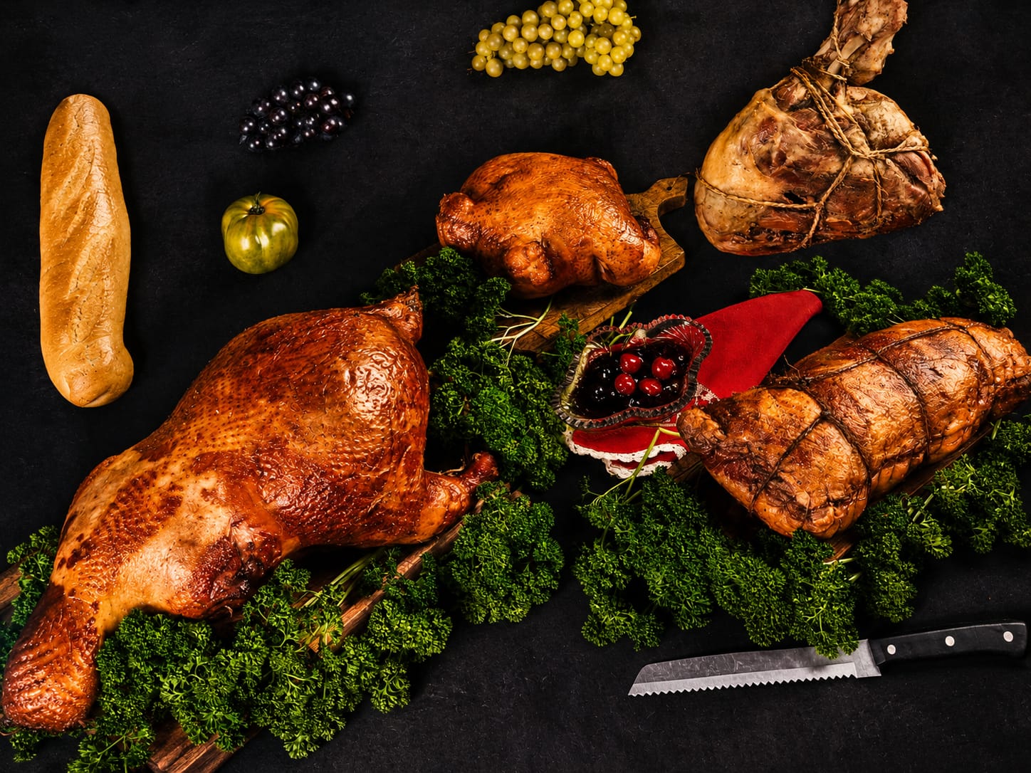 Pavos, perniles y especialidades para una mesa navideña